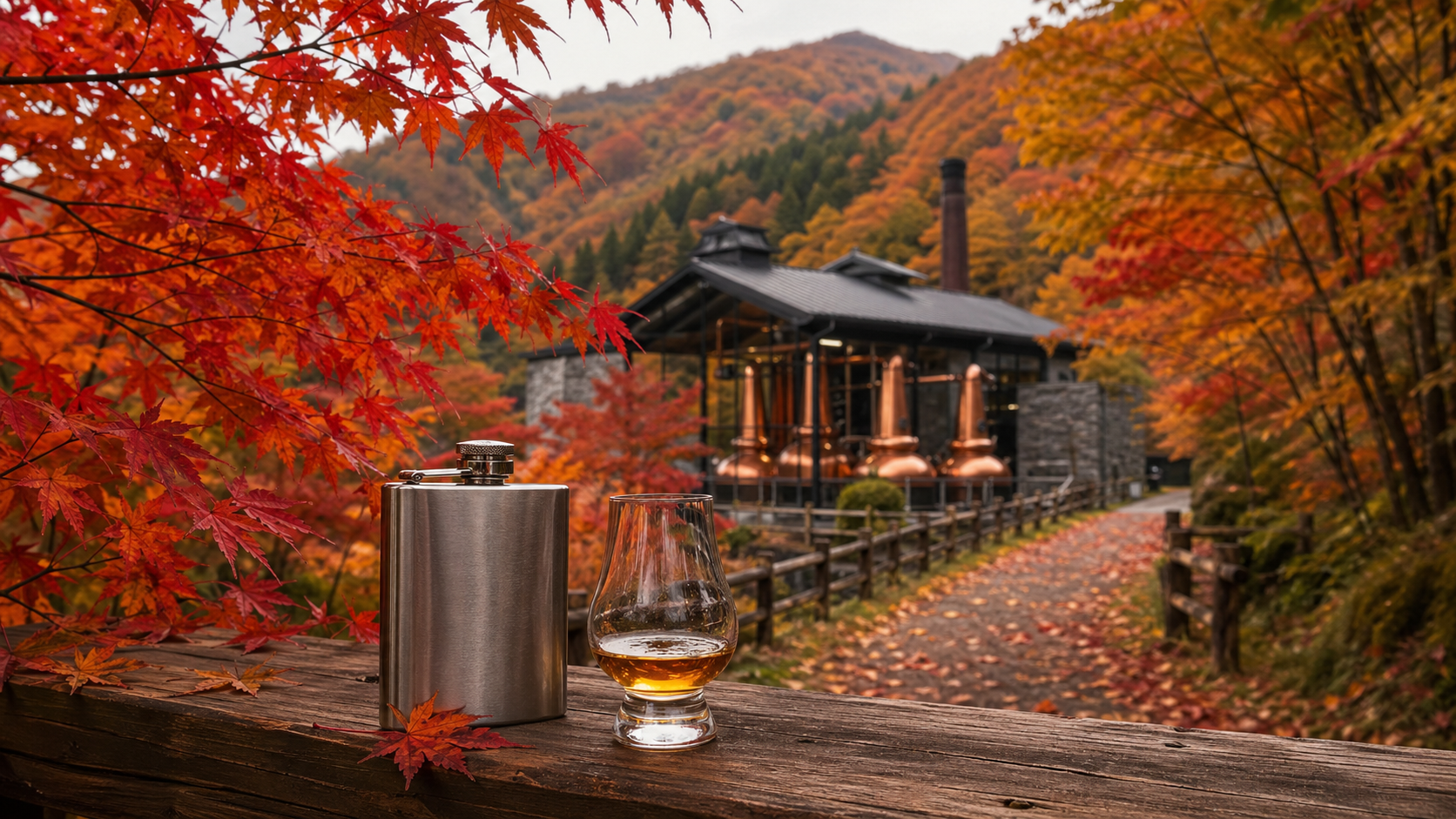 紅葉×ウイスキー|秋の旅で訪れたい蒸留所と、紅葉狩りに持っていく琥珀色の一杯