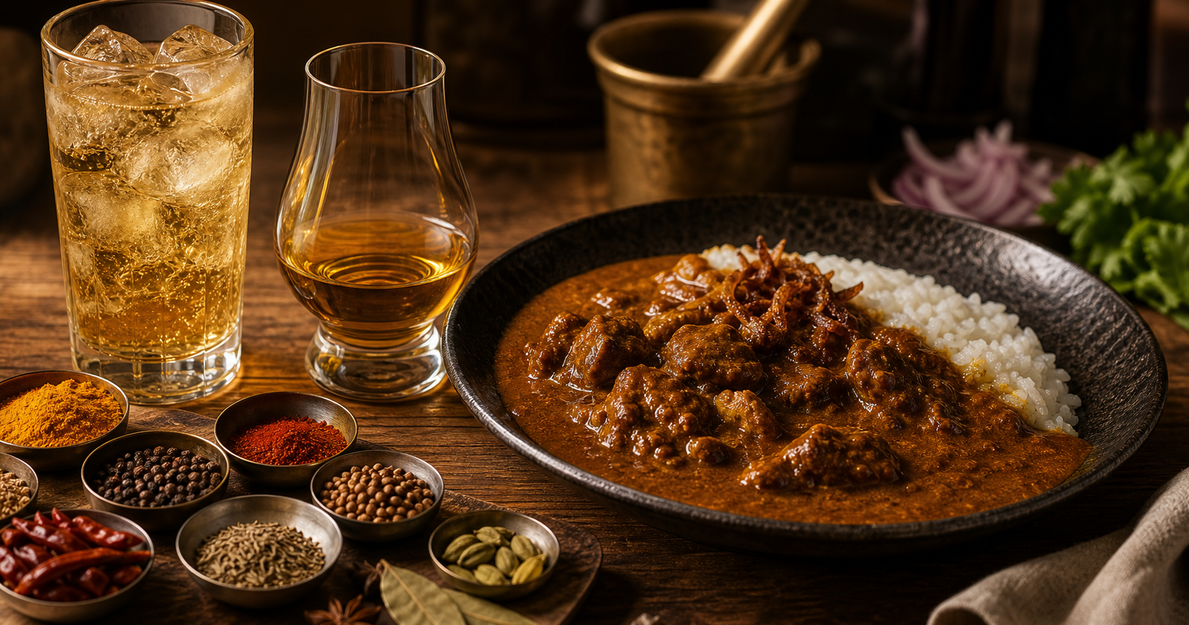 ウイスキーとカレーのペアリング｜スパイスが呼び覚ますウイスキーの隠れた一面